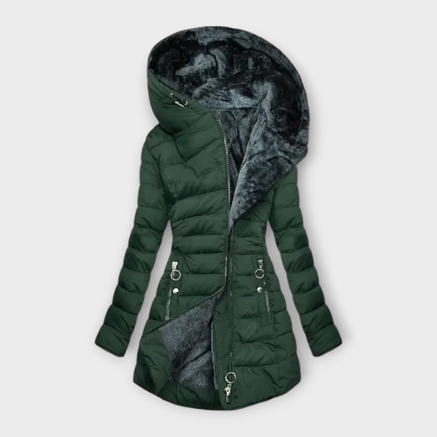 BEATRICE™ | LÄMMIN TAKKI ECOPELUCHE-VUORELLA