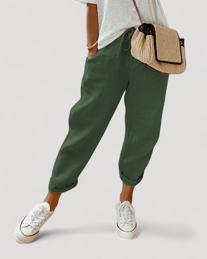 Rentouttavat ja Tyylikkäät Antiperspirantti Pellavahousut