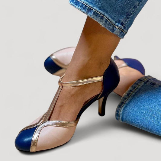 Alessia™ | Värikkäät ja mukavat T-nauhapumput pyöreällä kärjellä