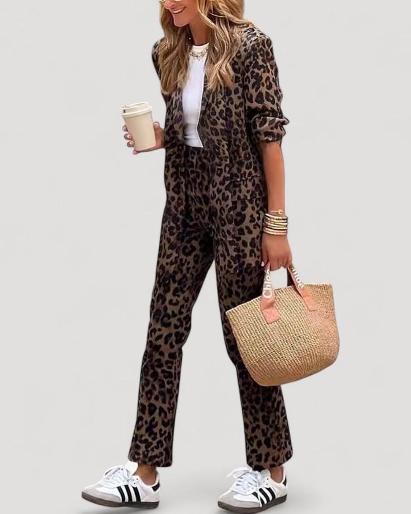 Arila™ – Leopardikuvioinen Puku ja Housut