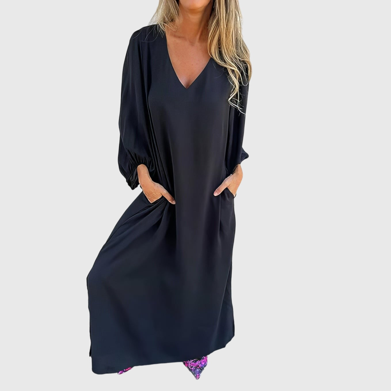 Carol™ - Pitkä Boho-mekko taskuilla