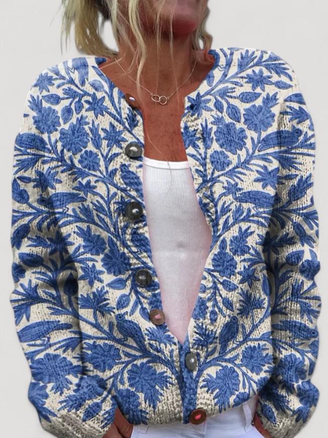 Lowri | Flower Print Cardigan