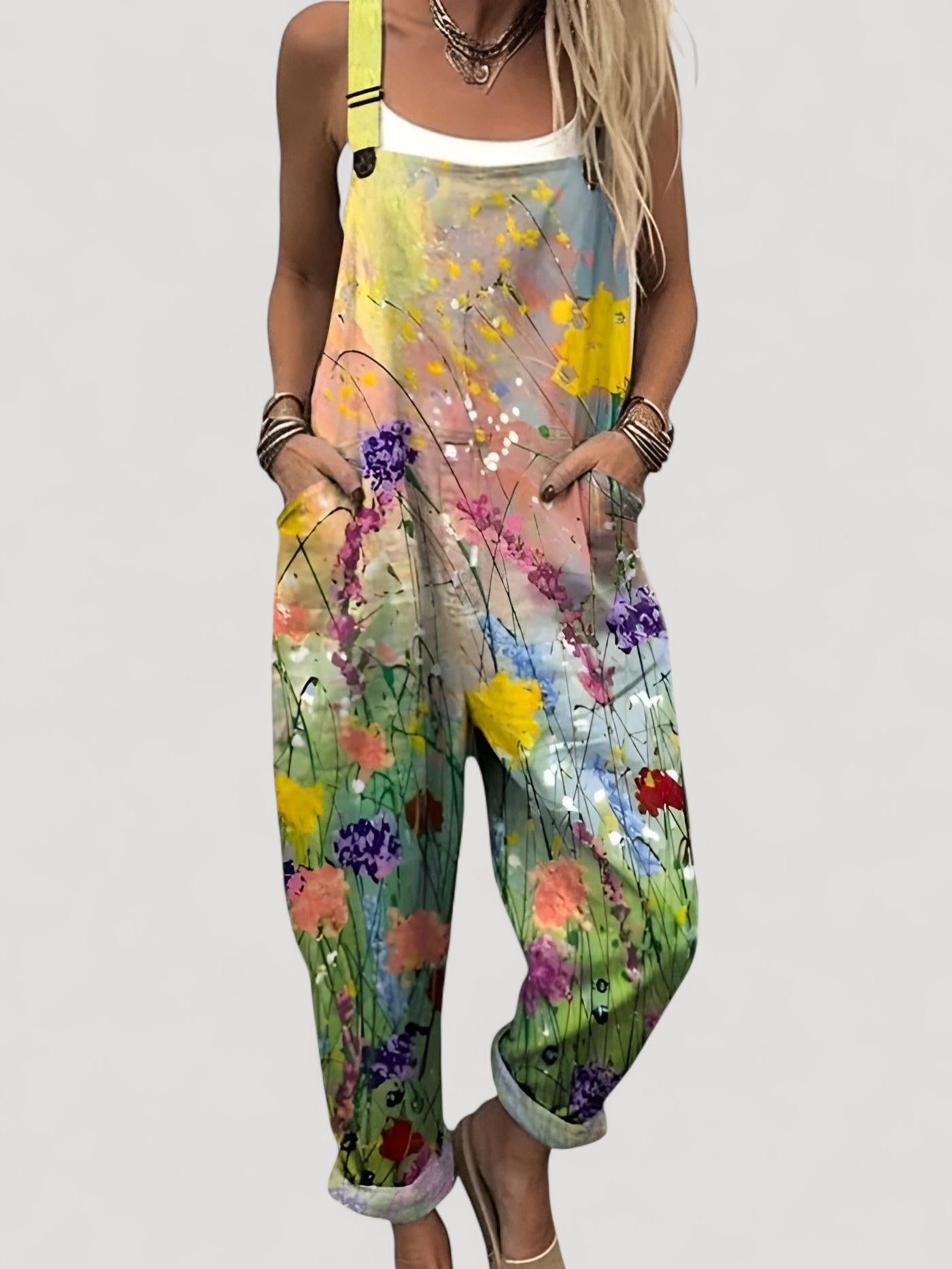 Aukje™ | Naisten vintage-kukkakuosiset haalari ja taidepainatus