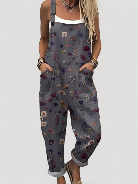 Aukje™ | Naisten vintage kukka- ja taidepainettu haalari