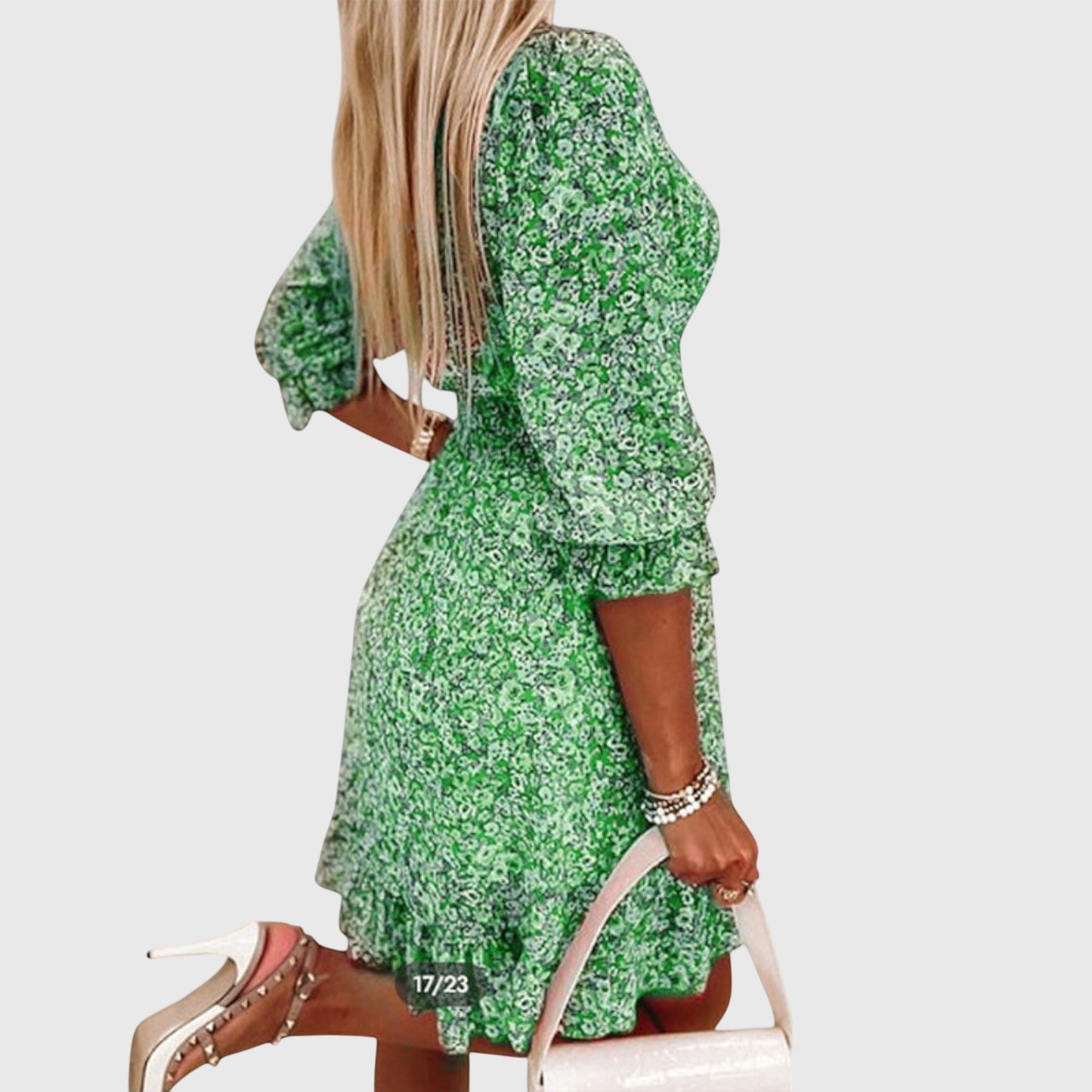 Elisa™ | Kukallinen Puffi Hihainen Mekko