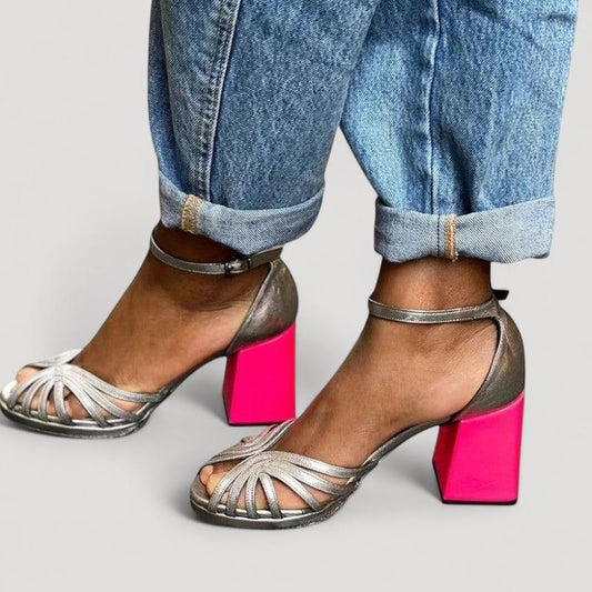 Seraphina™ | Kiiltävät sandaalit paksuilla koroilla