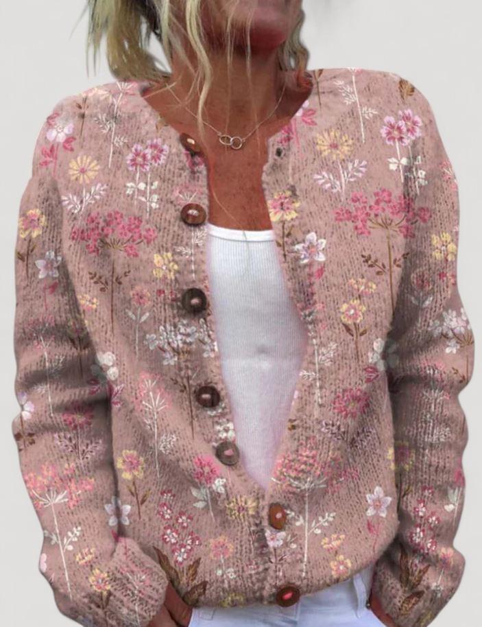 Sanne | Tyylikäs kukkakuosisella liivi