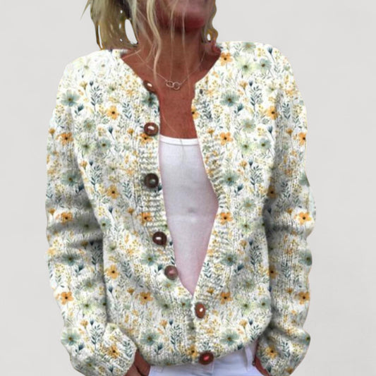 Lowri | Flower Print Cardigan