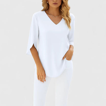 Violetta™ | Tyylikäs V-pääntieblus