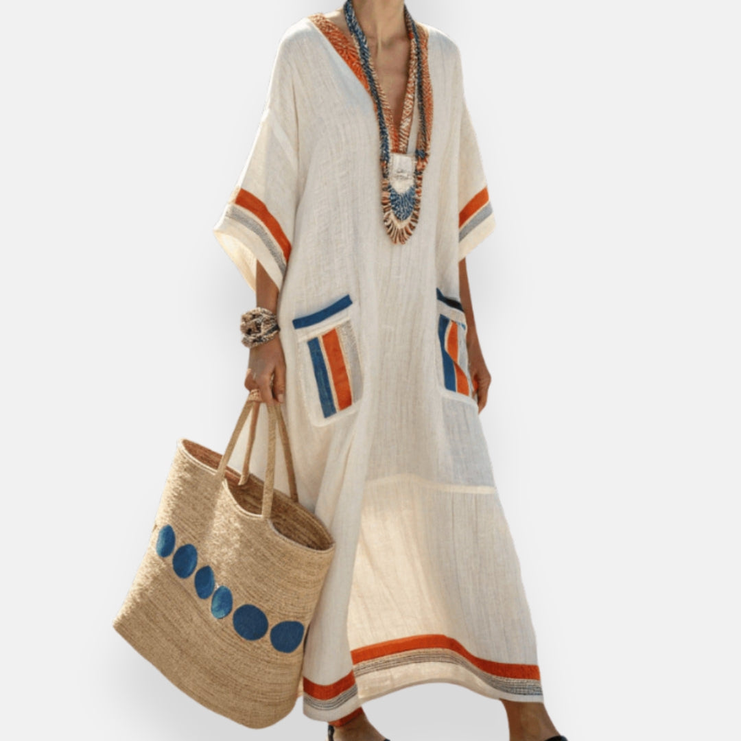 Aliénor | Värikäs ja kevyt kaftan-mekko