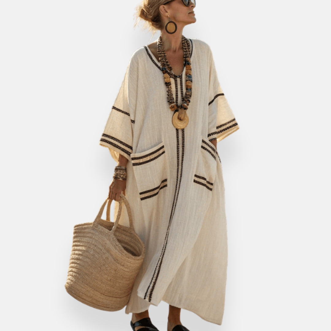 Suzanne | Rentouttava ja Luonnollinen Kaftan-mekko