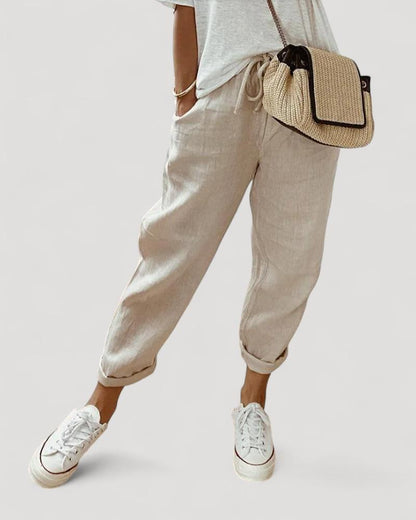 Rentouttavat ja Tyylikkäät Antiperspirantti Pellavahousut