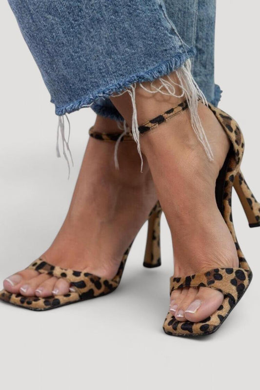 Giulia™ | Korkokenkäsandaalit eläinkuosilla