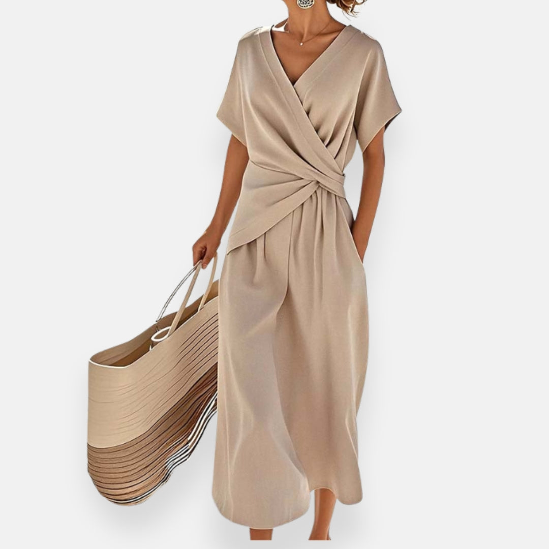 Barbe | Elegant Draped Dress