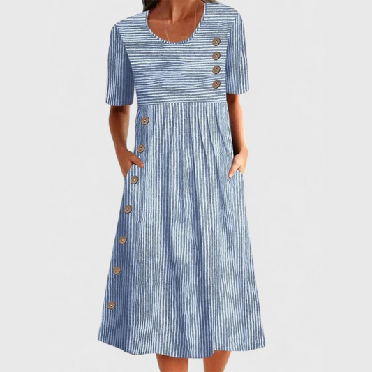 Wanda™ Raidallinen Midi-mekko