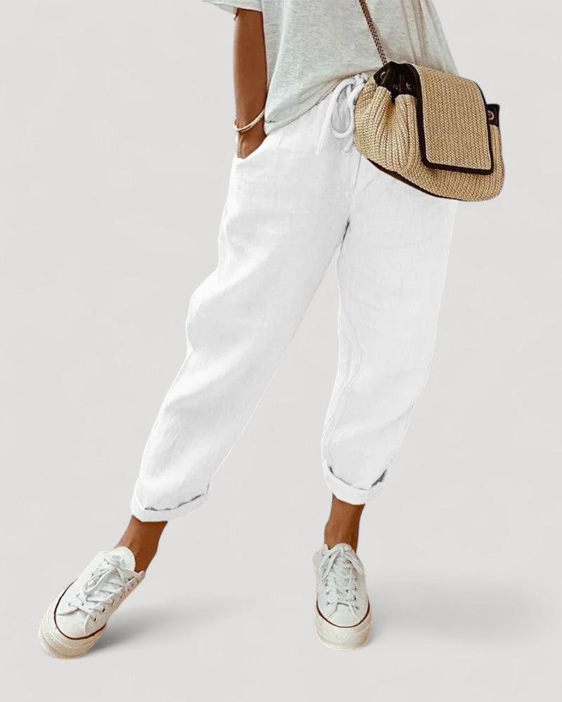 Rentouttavat ja Tyylikkäät Antiperspirantti Pellavahousut