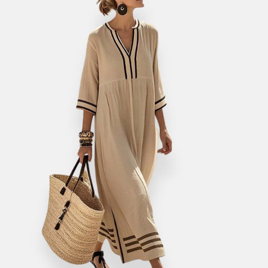 Doriane | Pitkä Raidallinen Mekko