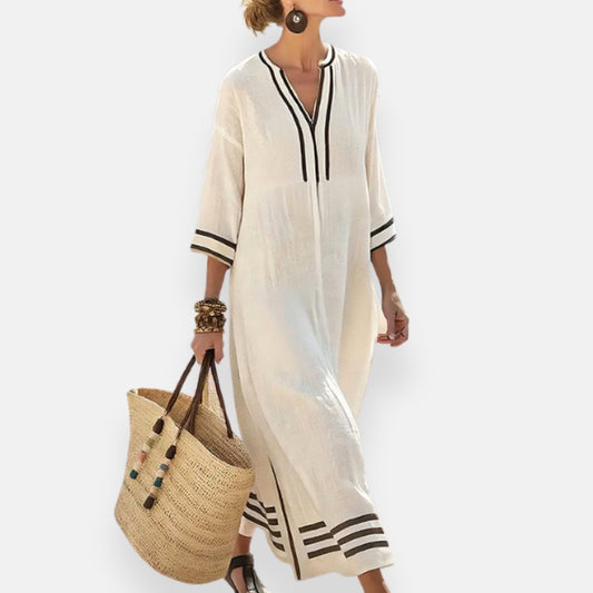 Doriane | Pitkä Raidallinen Mekko