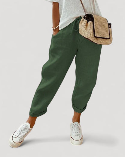 Rentouttavat ja Tyylikkäät Antiperspirantti Pellavahousut