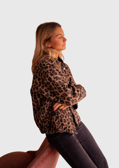 Elodie | Tyylikäs Leopardi Printti Takki