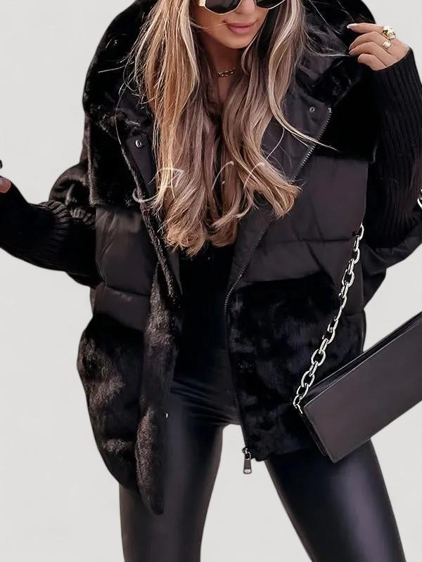 Naisten huppubomber-takki