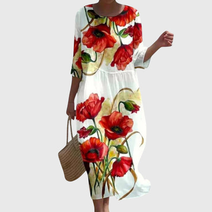 Hayley™ | Tyylikäs Kukallinen Maxi Mekko