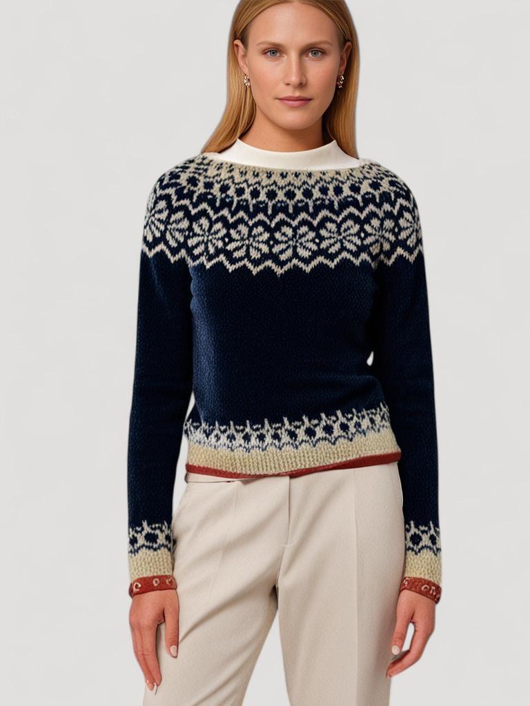 Giovanna | Retro Islannin Jacquard Neule