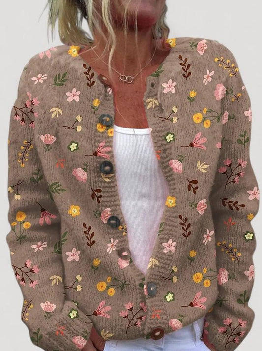 Lowri | Flower Print Cardigan