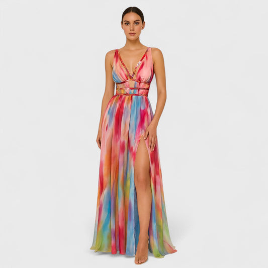 Freya - Long Printed Dress