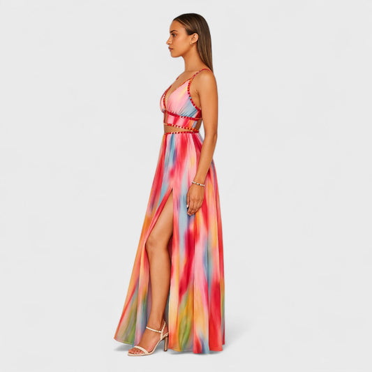 Freya - Long Printed Dress
