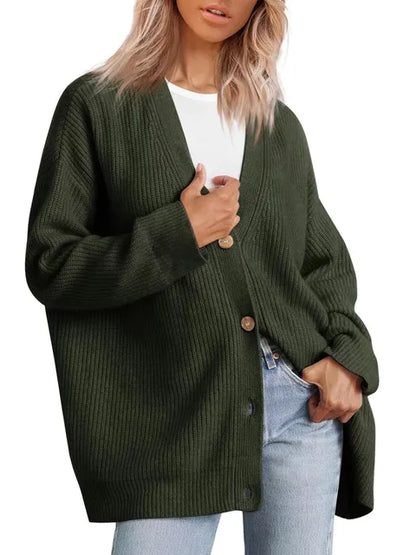 Laluna® | Elegantti Napitettu Neuletakki