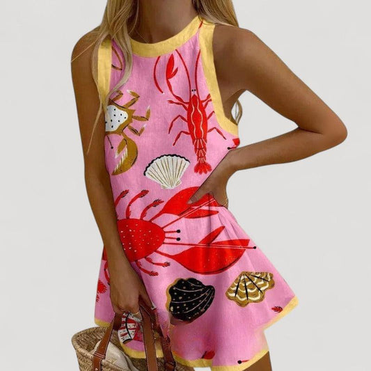 Elisa™ | Merikuvioilla varustettu minimekko