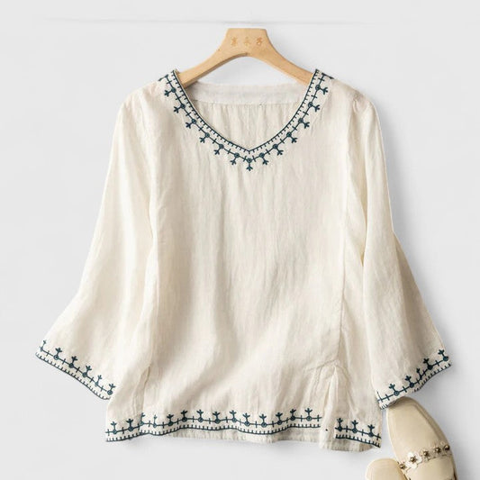 Taysia | Elegantti V-kaula-aukkoinen Paita