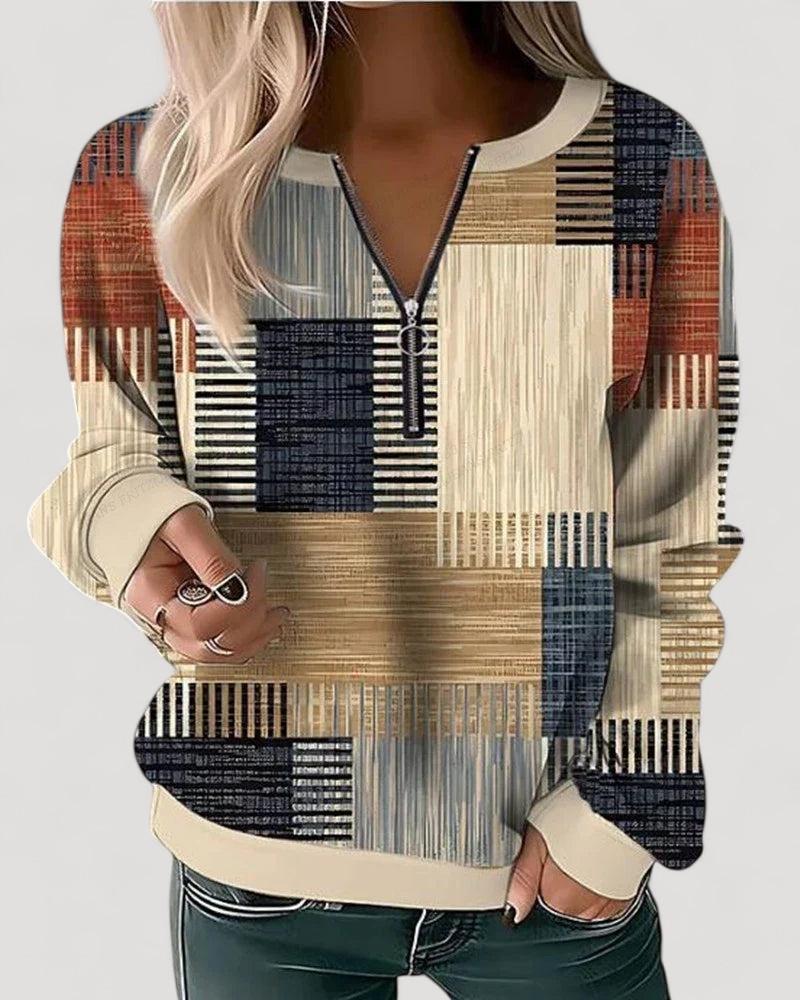 Franca | Vintagetyylinen väriblokkipusero