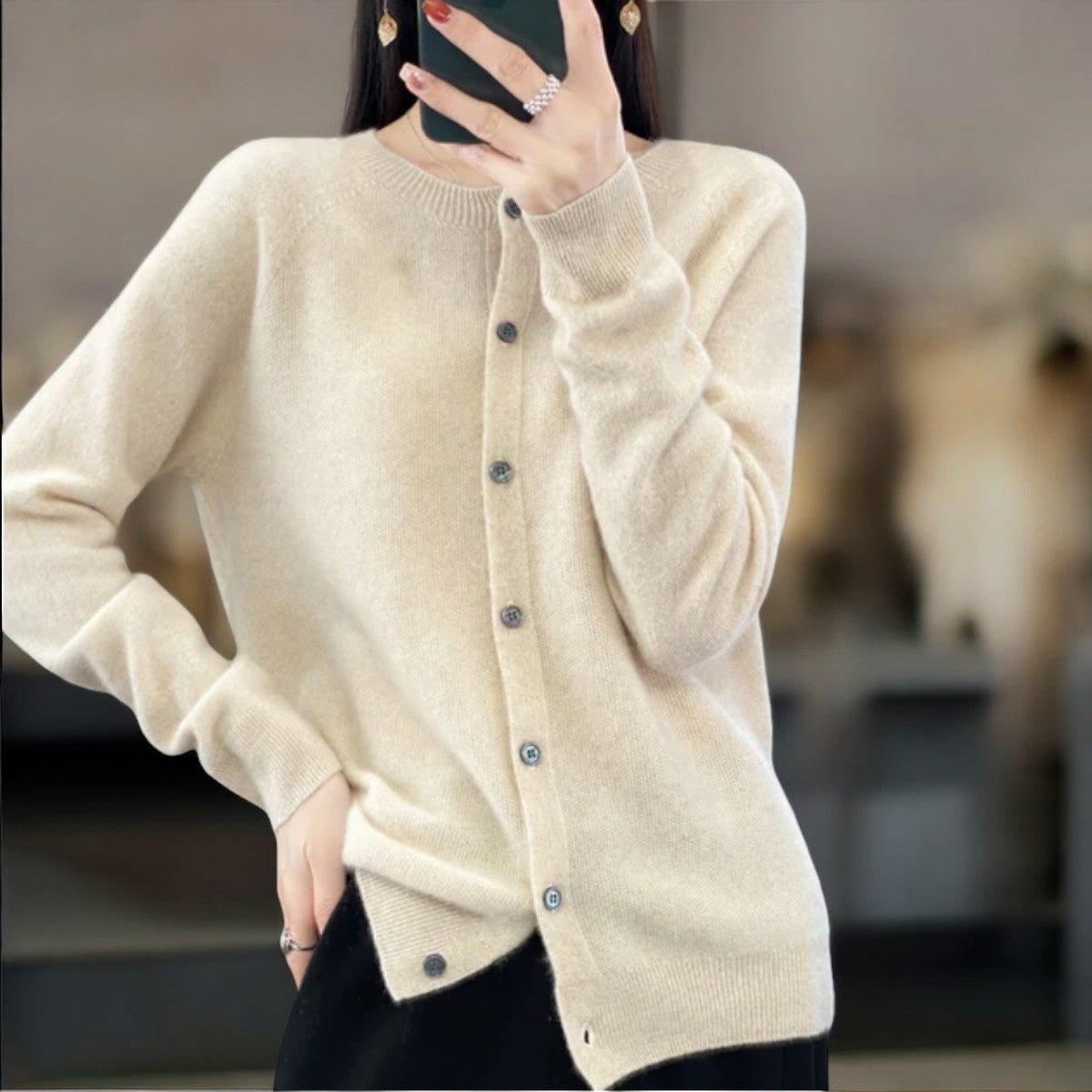 Laluna® | Elegantti Napit Cardigan