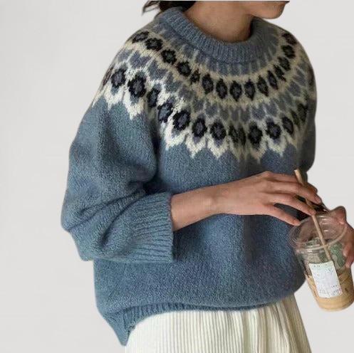 Sophie | Elegant Jacquard Knit Sweater
