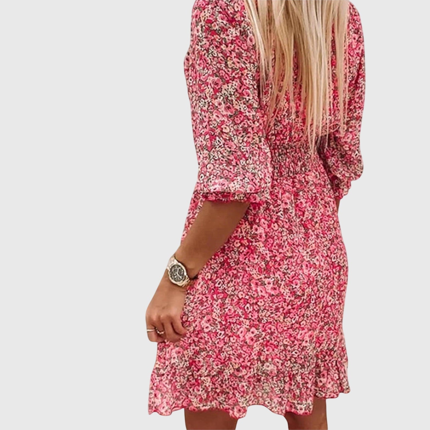 Elisa™ | Kukallinen Puffi Hihainen Mekko