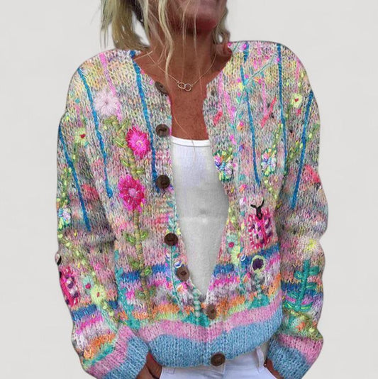 Sanne | Tyylikäs kukkakuosisella liivi