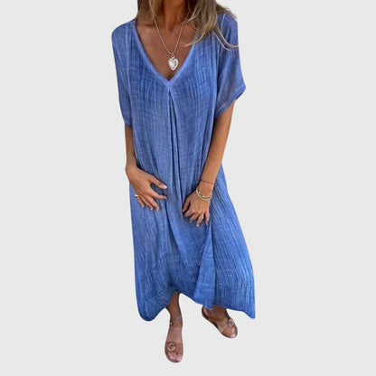 Fiona™ – Elegantti Kevyt V-Pääntie Mekko