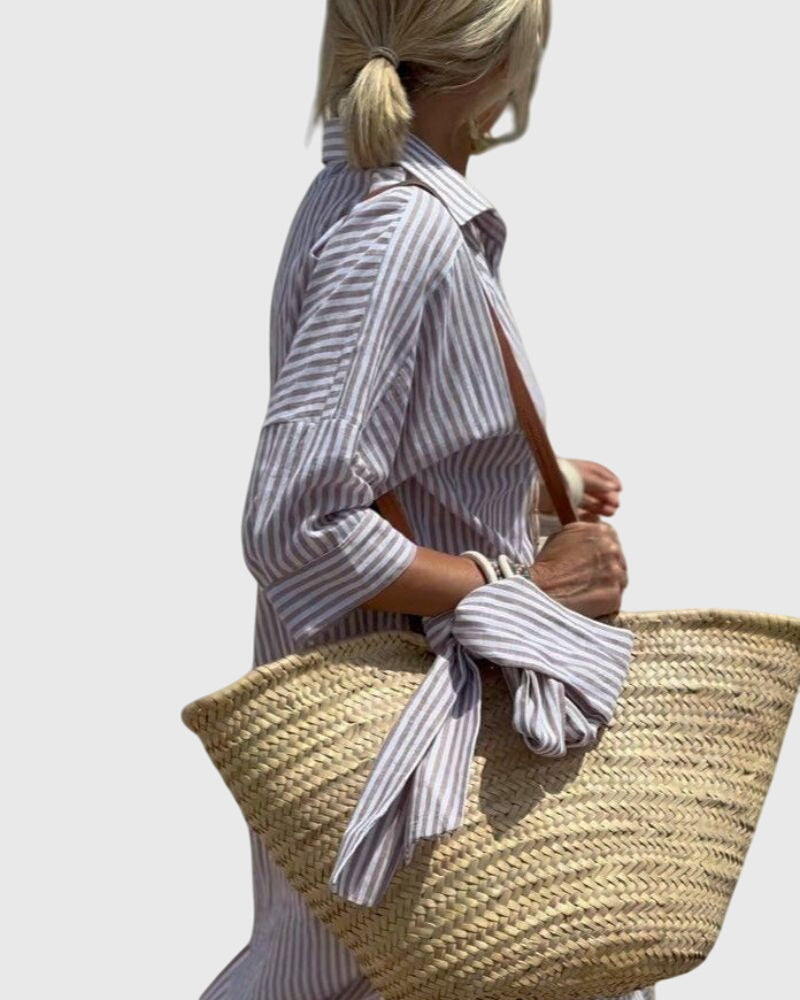 Ellen™ | Klassinen Raidallinen Mekko