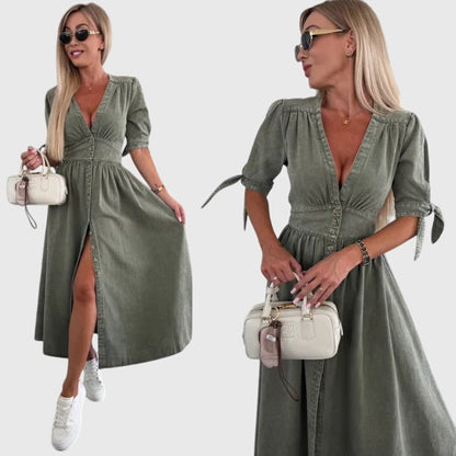 Sophia™ | Tyylikäs Denim-mekko