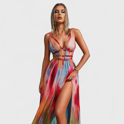 Freya - Long Printed Dress